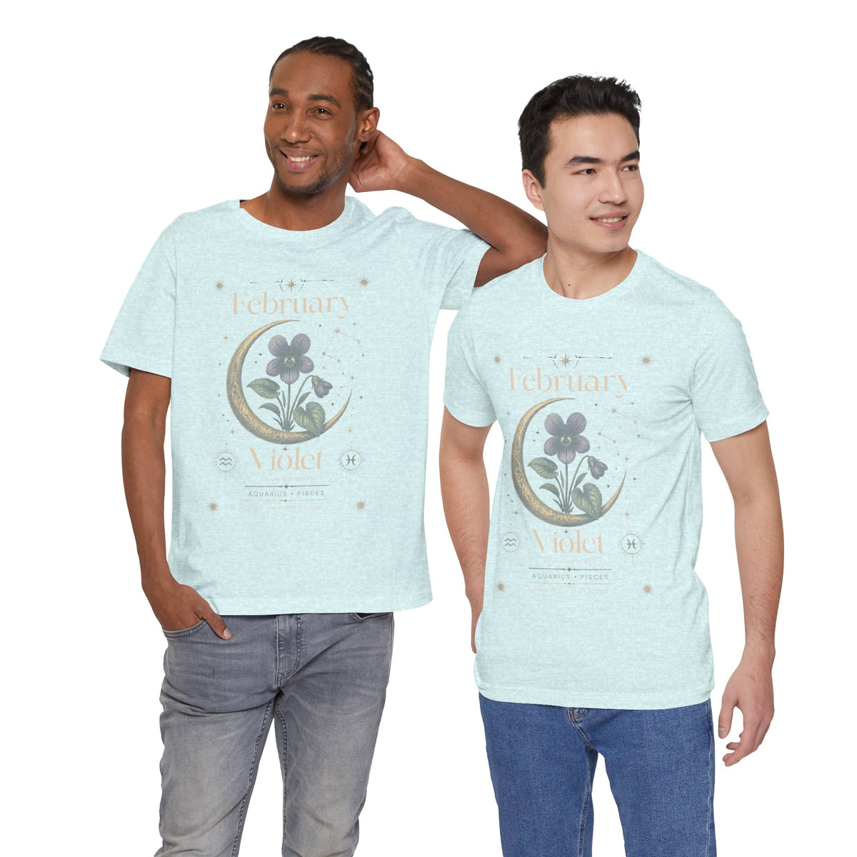 February Birth Flower Tee | Violet Botanical Design | Birthday Gift