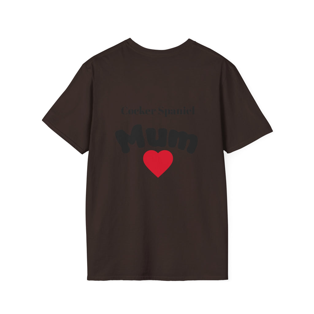 Cocker Spaniel Dog Mum T-Shirt — Dog Mom Graphic Tee with Photo Print