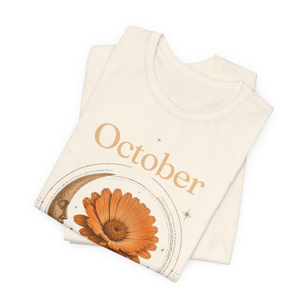 October Birth Flower Calendula T‑Shirt – Floral Birth Month Tee