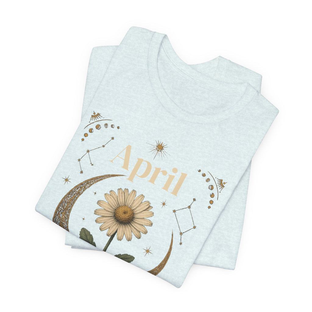 April Birth Flower Tee | Daisy Botanical Design | Birthday Gift