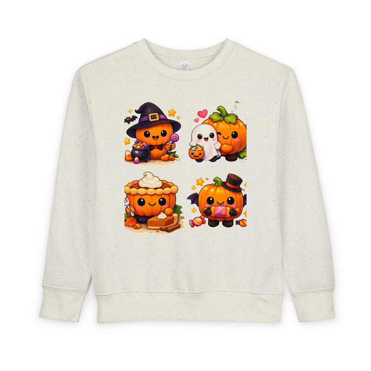 Cute Halloween Pumpkin Characters Toddler Sweatshirt | Kids Pullover