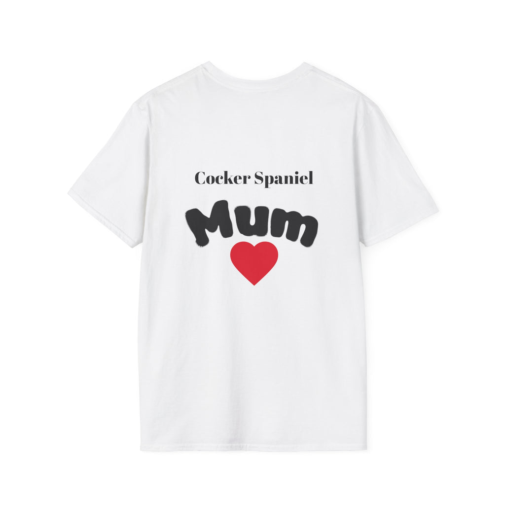 Cocker Spaniel Dog Mum T-Shirt — Dog Mom Graphic Tee with Photo Print