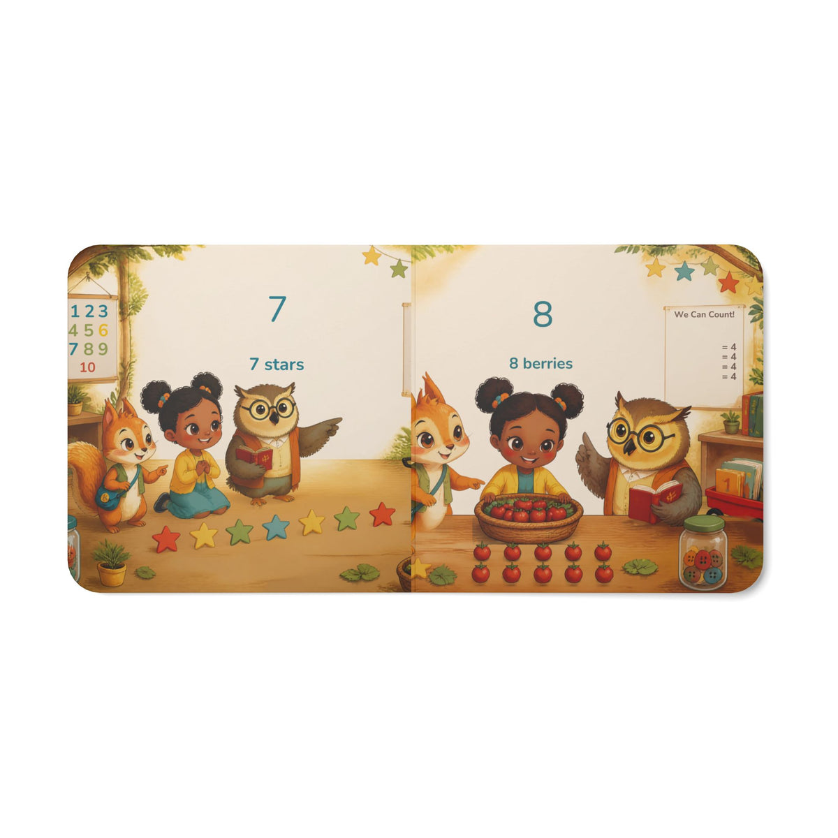 Counting Board Book — "Count with Sammy, Mia, and Wise Owl" (We Can Count 1 to 10)