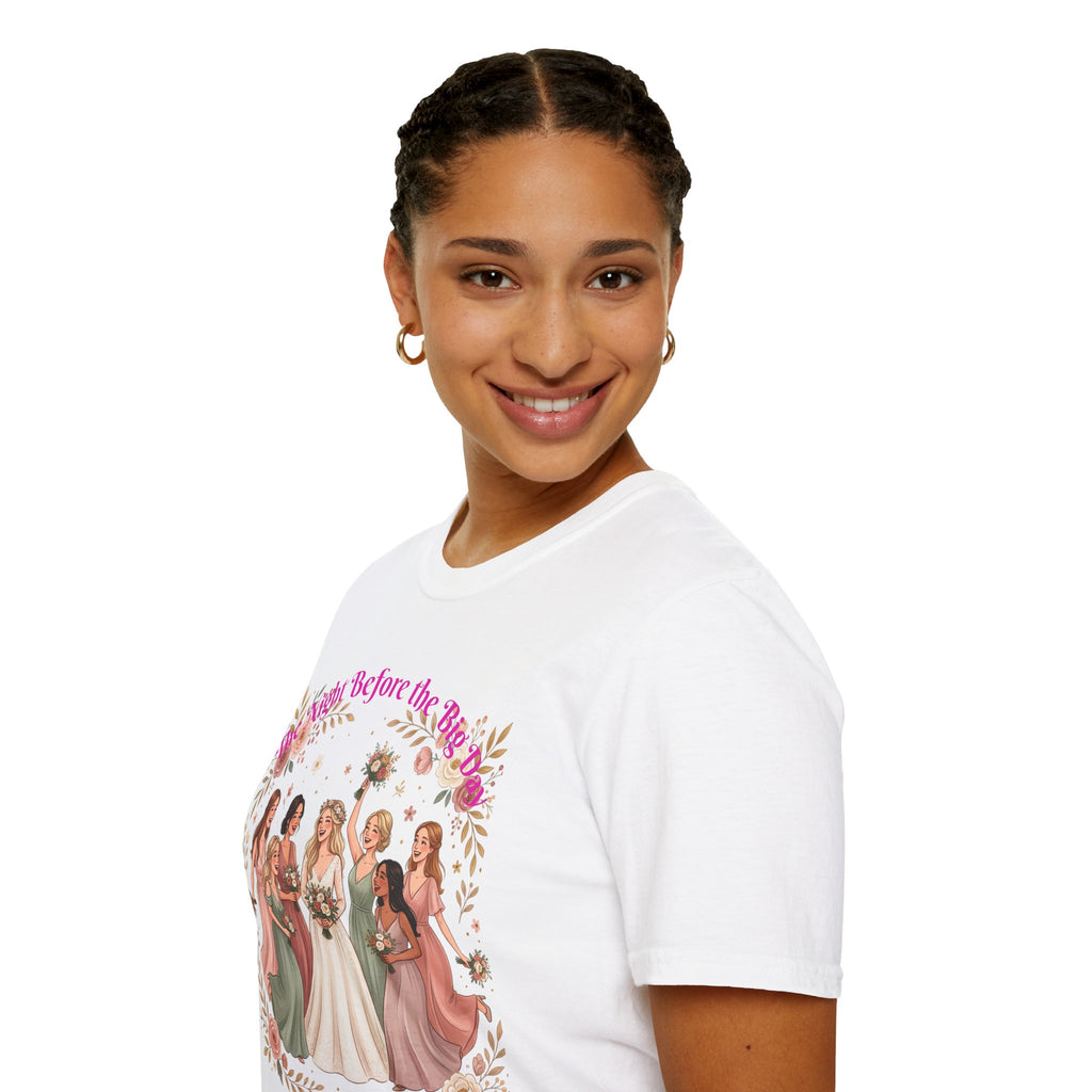 Bride and Bridesmaids Illustration T-Shirt | Floral Wedding Bridal Party Design