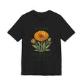 October Birth Flower Tee | Marigold & Cosmos Celestial Design | Birthday Gift