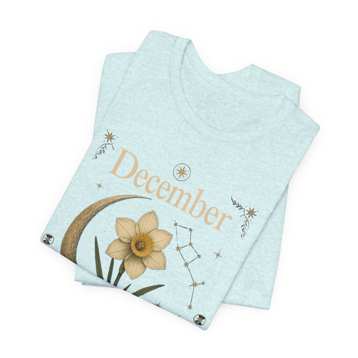 December Birth Flower - Narcissus T‑Shirt — Birth Month Flower Tee