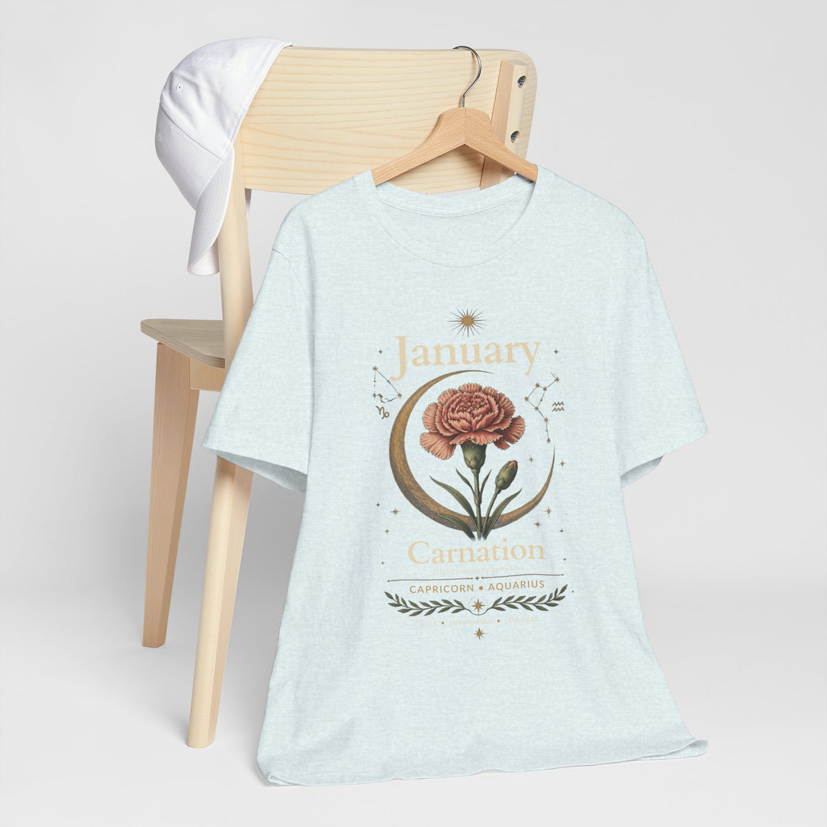 January Birth Flower - Carnation T-Shirt — Birth Month Flower Tee