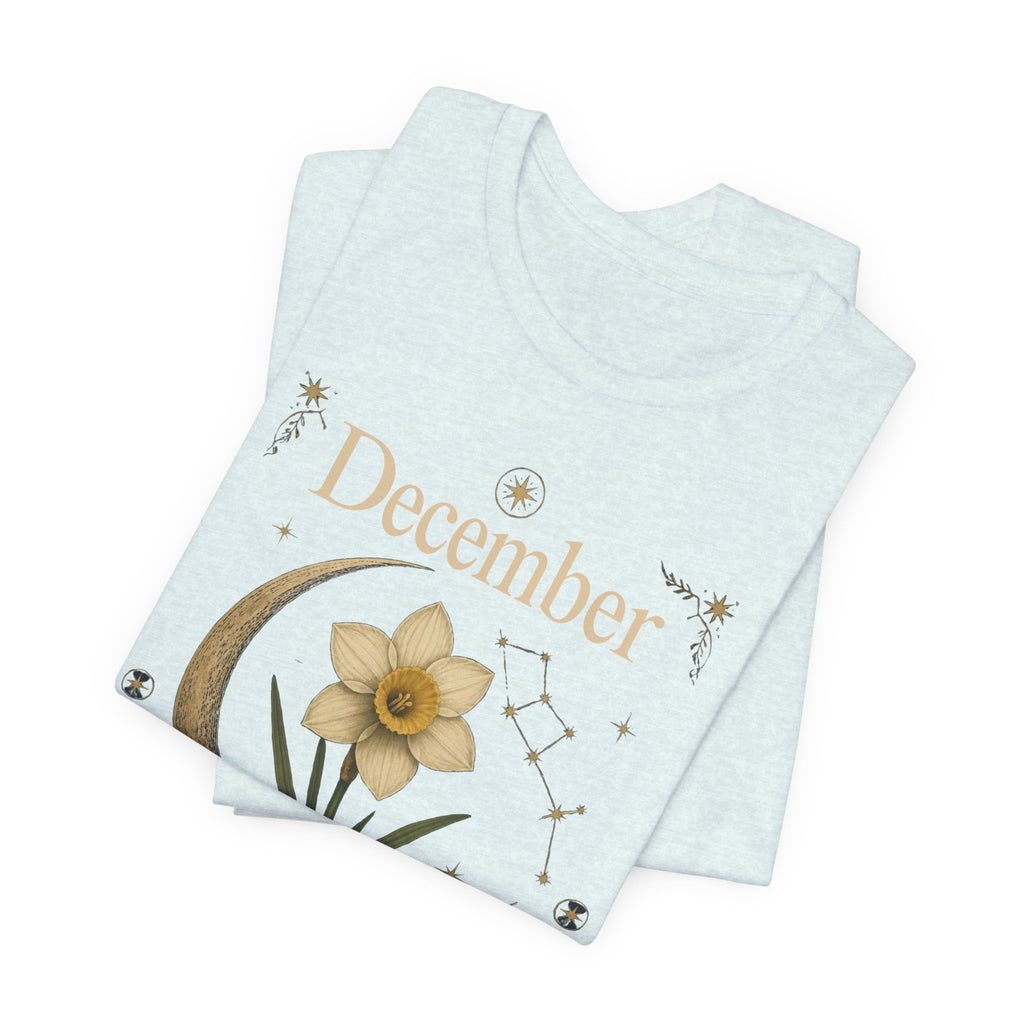 December Birth Flower - Narcissus T‑Shirt — Birth Month Flower Tee