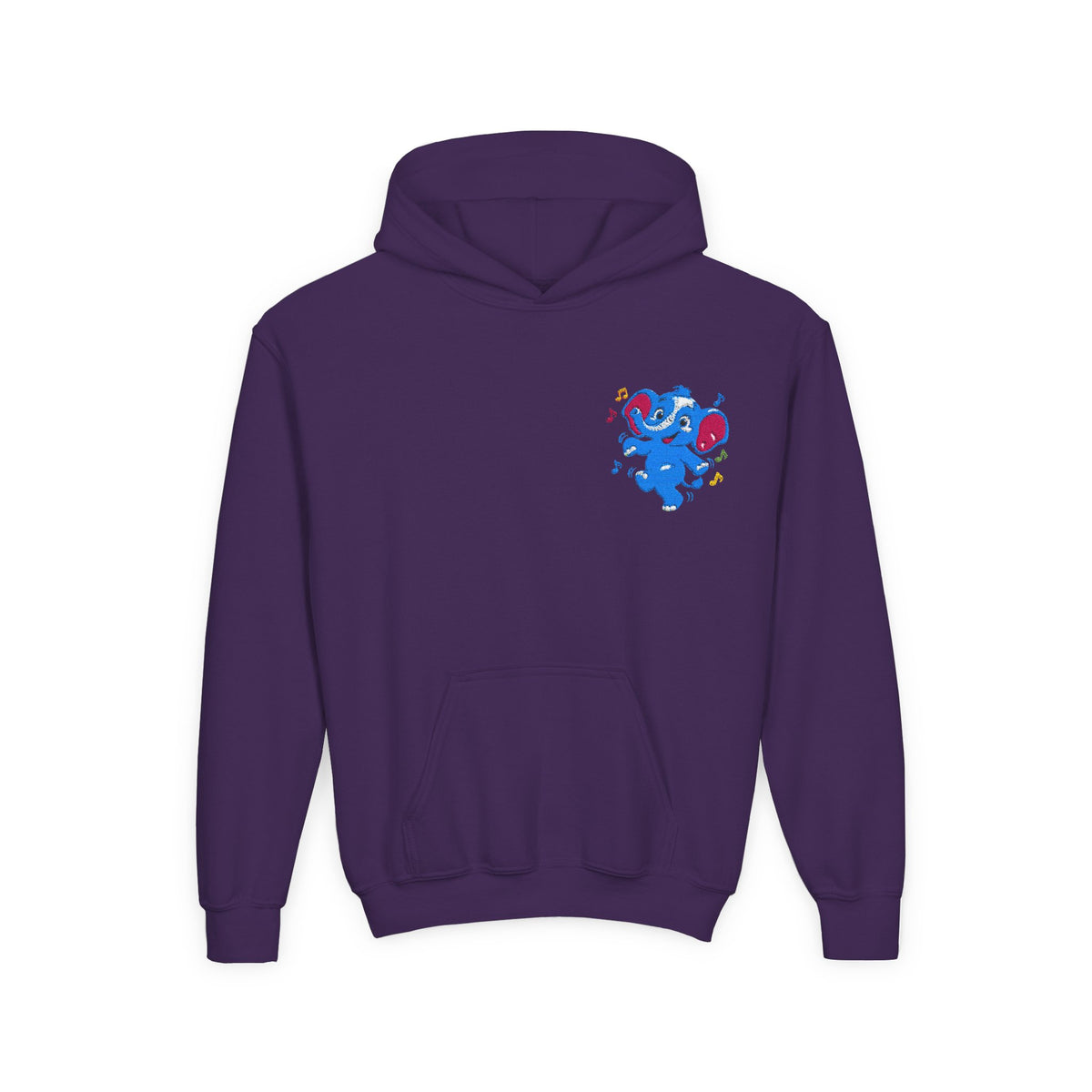 Kids Patriotic Elephant Hoodie – Blue Red USA Spirit Youth Sweatshirt