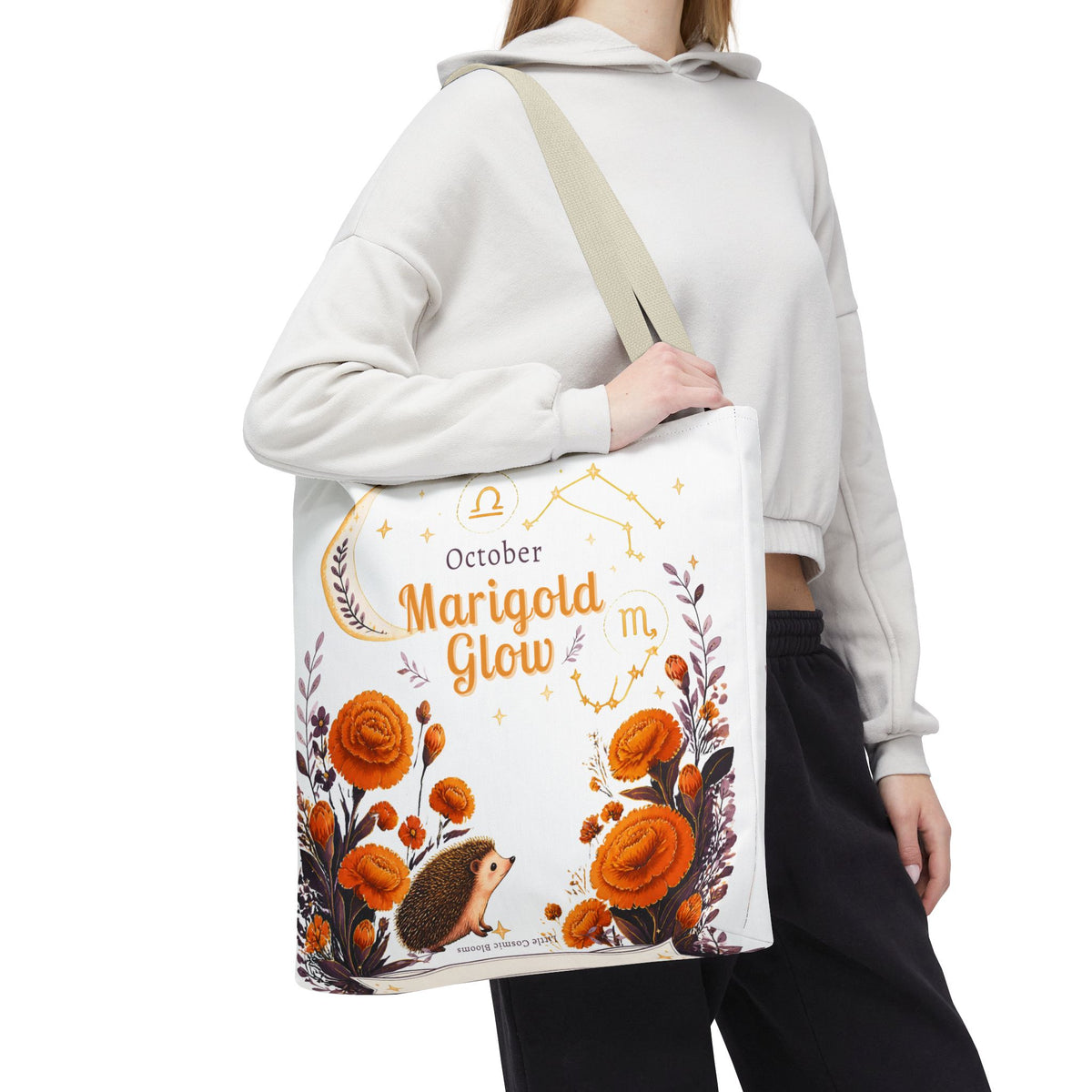 October Birth Flower - Marigold Glow Tote Bag (AOP)