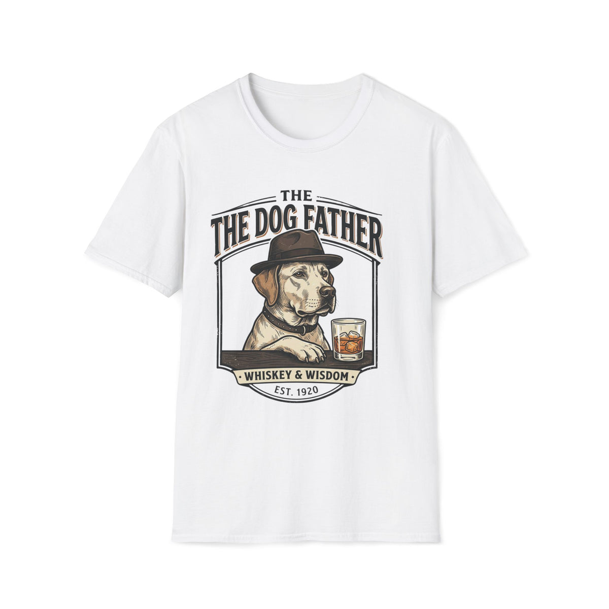 The Dog Father graphic T-Shirt | Whiskey & Wisdom dog illustration