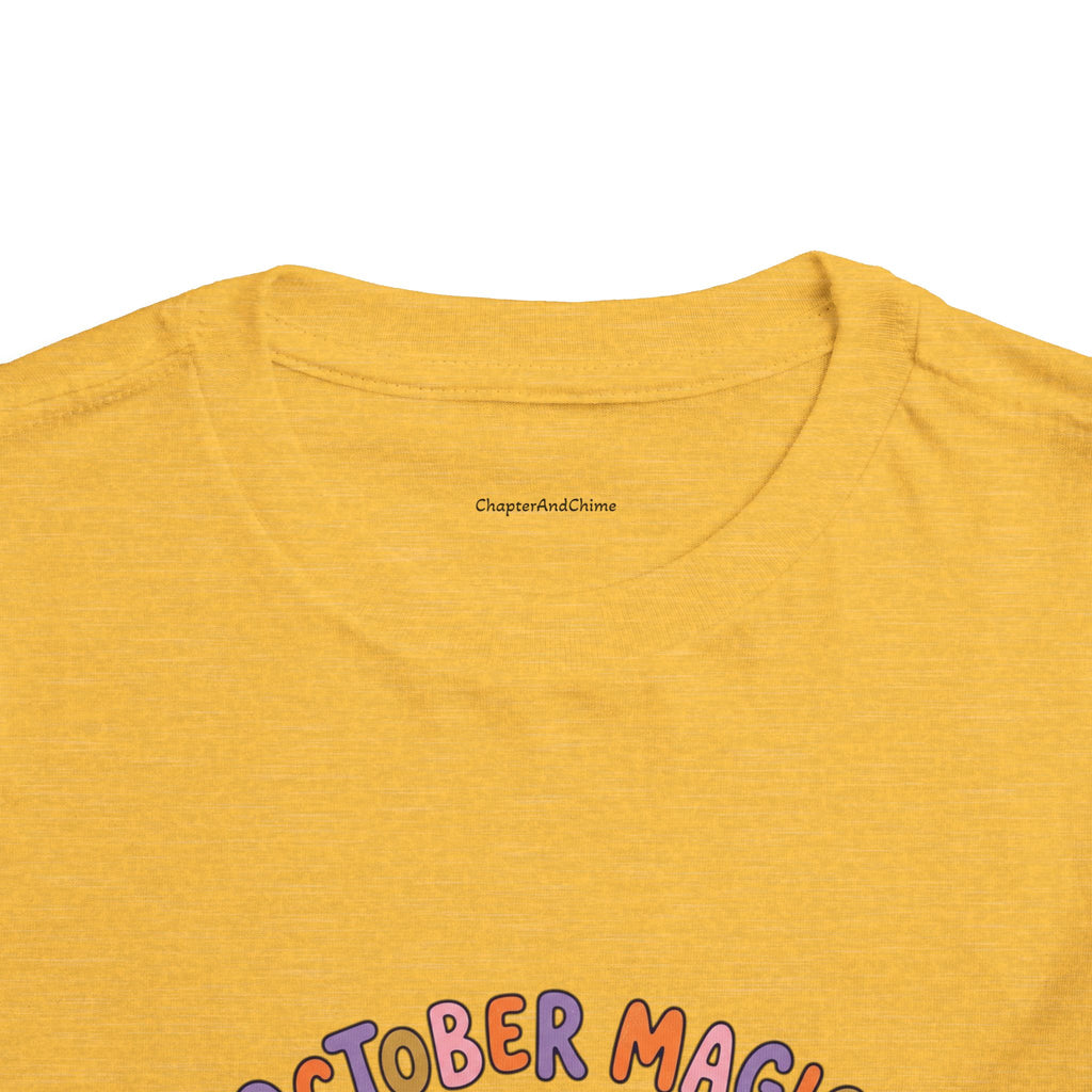 Halloween - October Magic Toddler Tee — Cute Witch Pumpkin Halloween Shirt