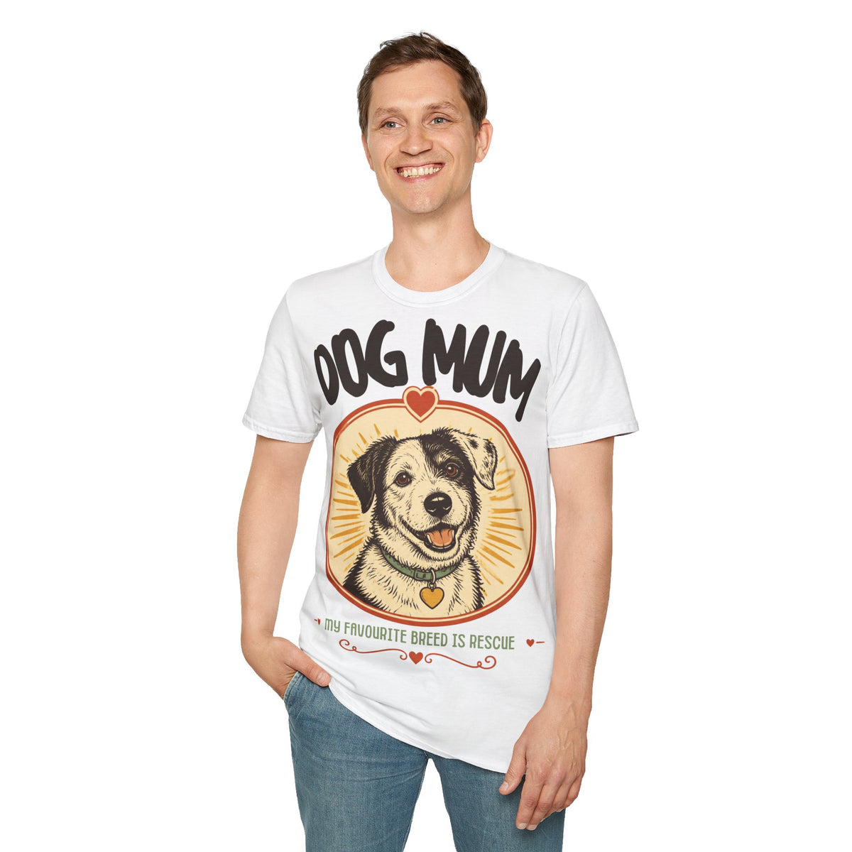 Dog Mum shirt | Rescue dog illustration T-Shirt