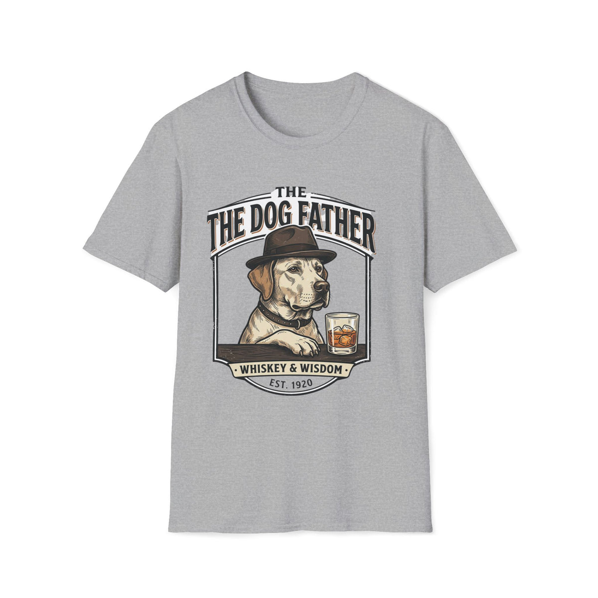The Dog Father graphic T-Shirt | Whiskey & Wisdom dog illustration