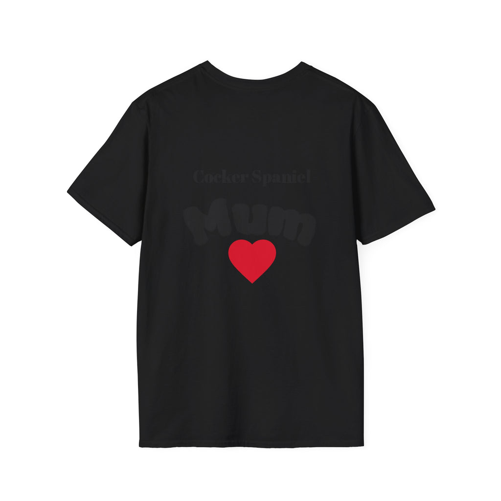 Cocker Spaniel Dog Mum T-Shirt — Dog Mom Graphic Tee with Photo Print