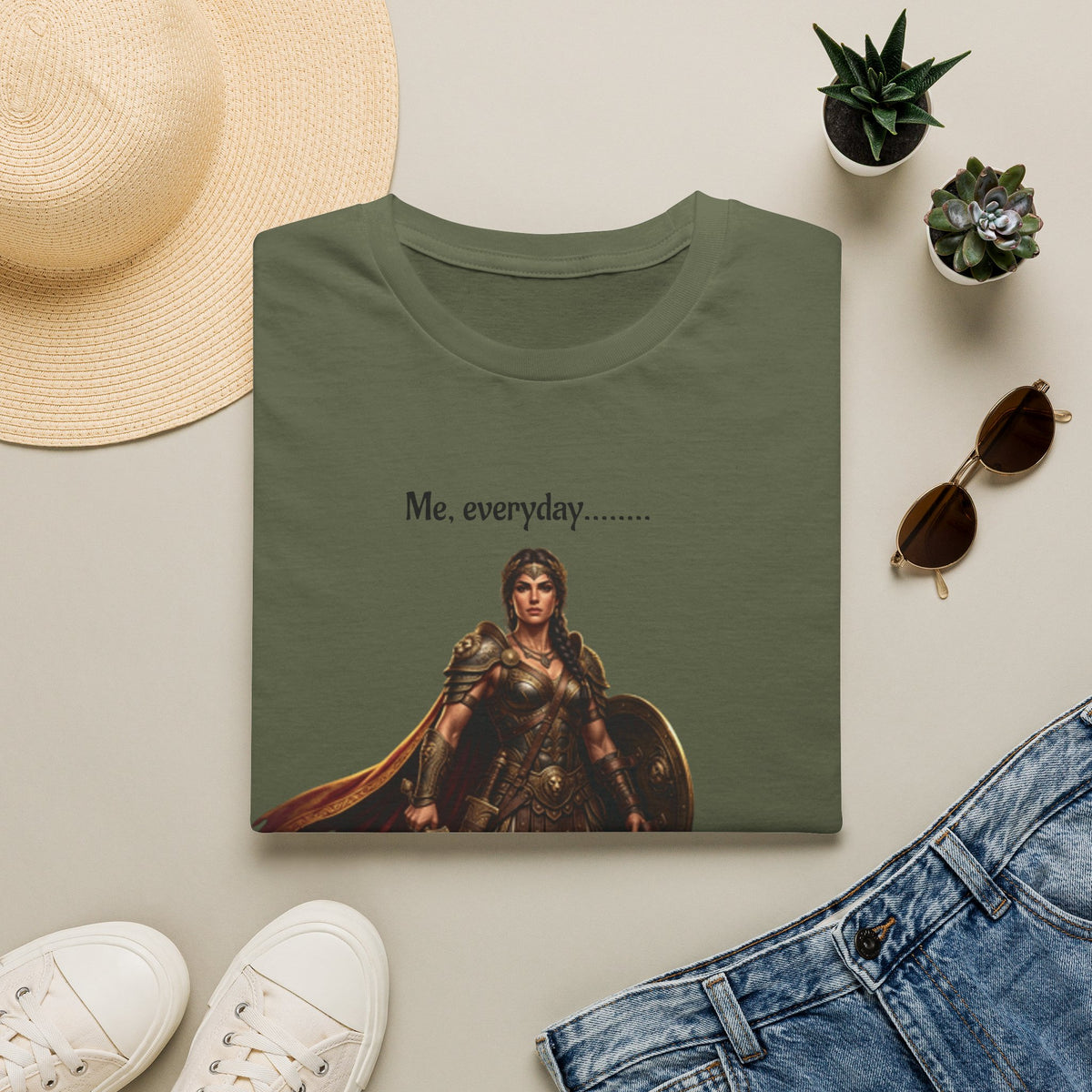 Warrior Lady T-Shirt — "Me, everyday..." Feminine Fantasy Graphic Tee