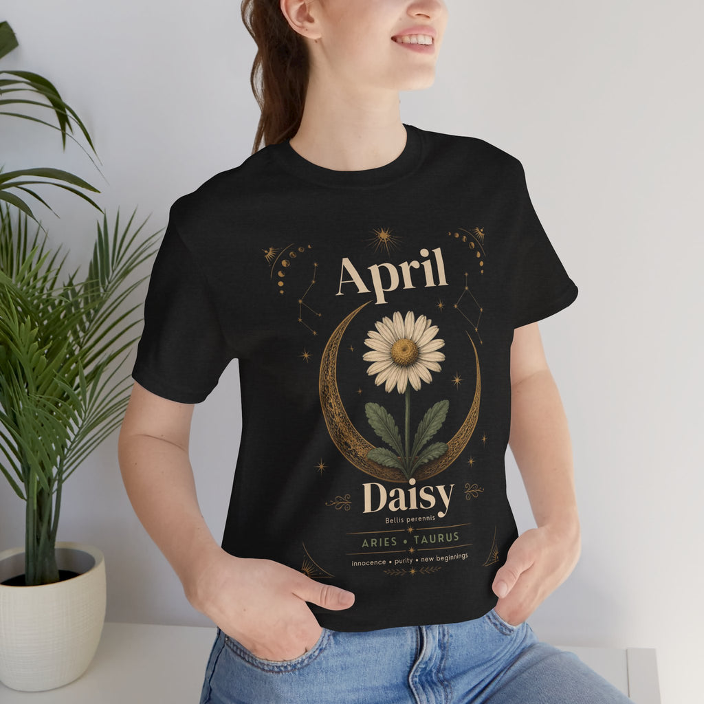 April Birth Flower Tee | Daisy Botanical Design | Birthday Gift