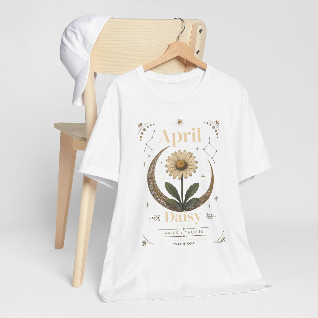 April Birth Flower Tee | Daisy Botanical Design | Birthday Gift