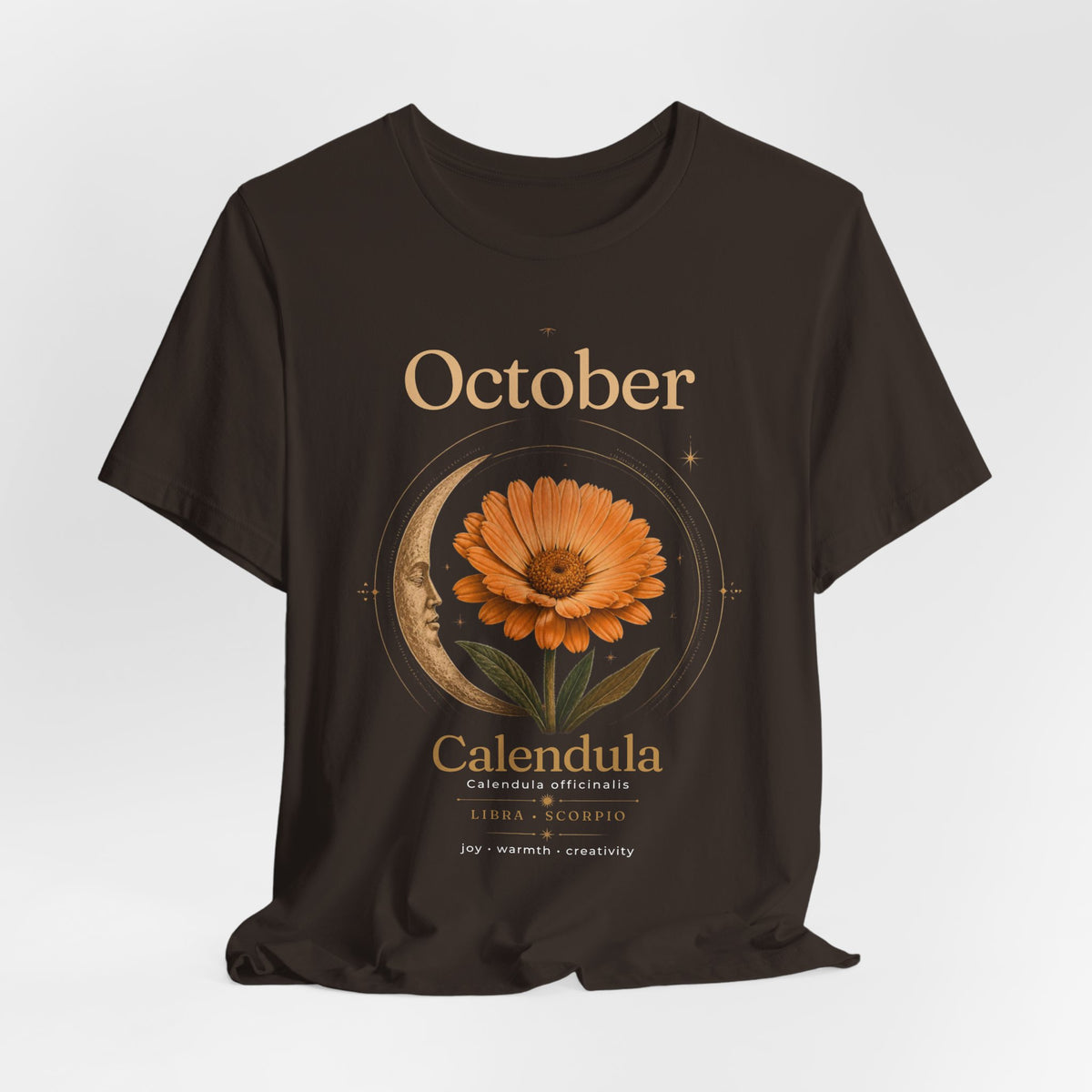 October Birth Flower Calendula T‑Shirt – Floral Birth Month Tee