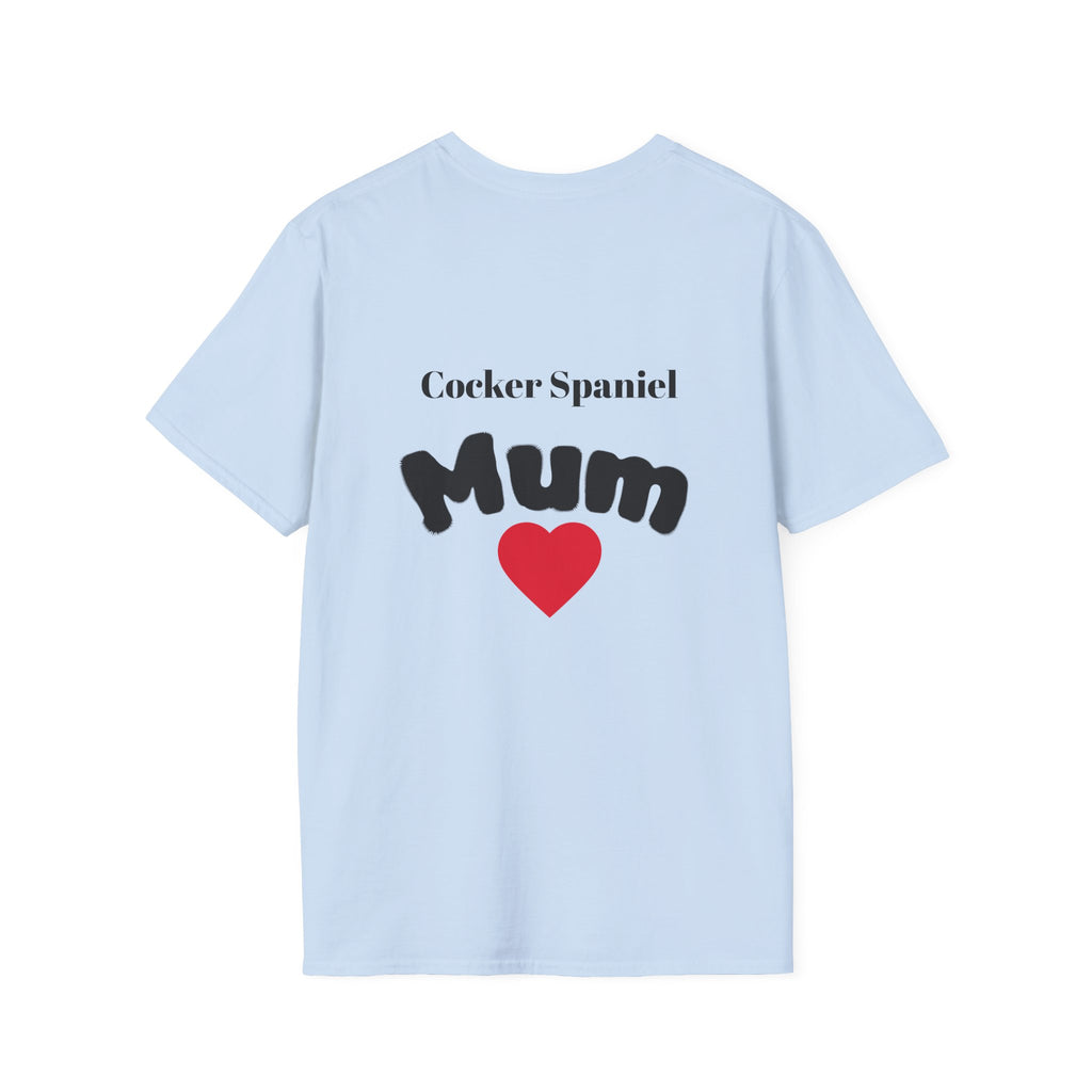 Cocker Spaniel Dog Mum T-Shirt — Dog Mom Graphic Tee with Photo Print