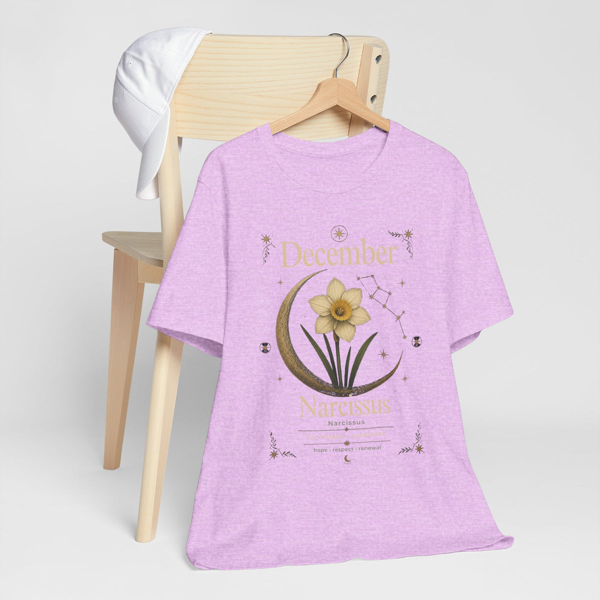 December Birth Flower - Narcissus T‑Shirt — Birth Month Flower Tee