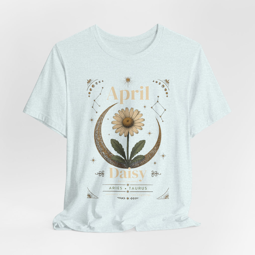 April Birth Flower Tee | Daisy Botanical Design | Birthday Gift