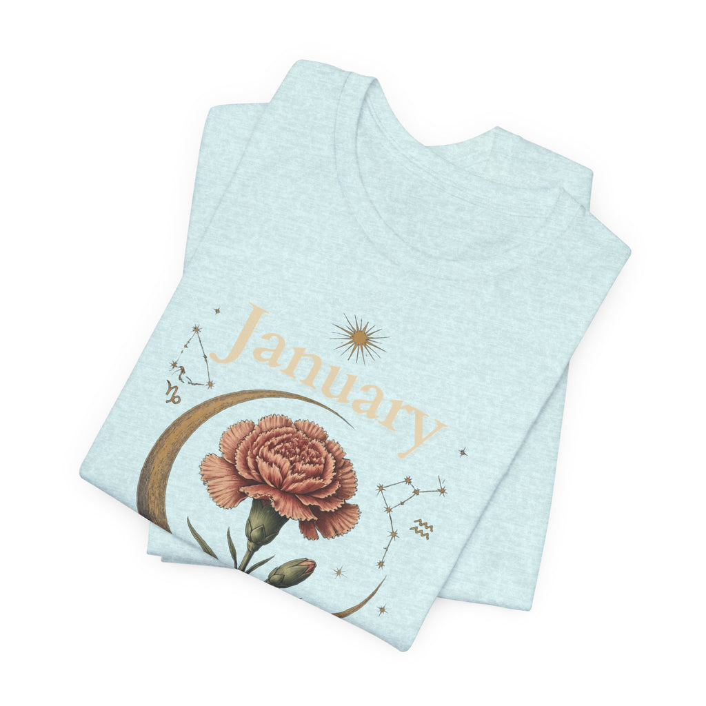 January Birth Flower - Carnation T-Shirt — Birth Month Flower Tee