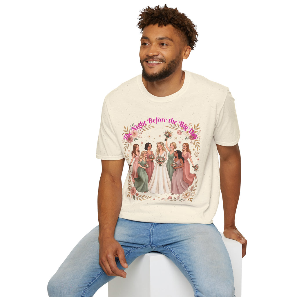 Bride and Bridesmaids Illustration T-Shirt | Floral Wedding Bridal Party Design