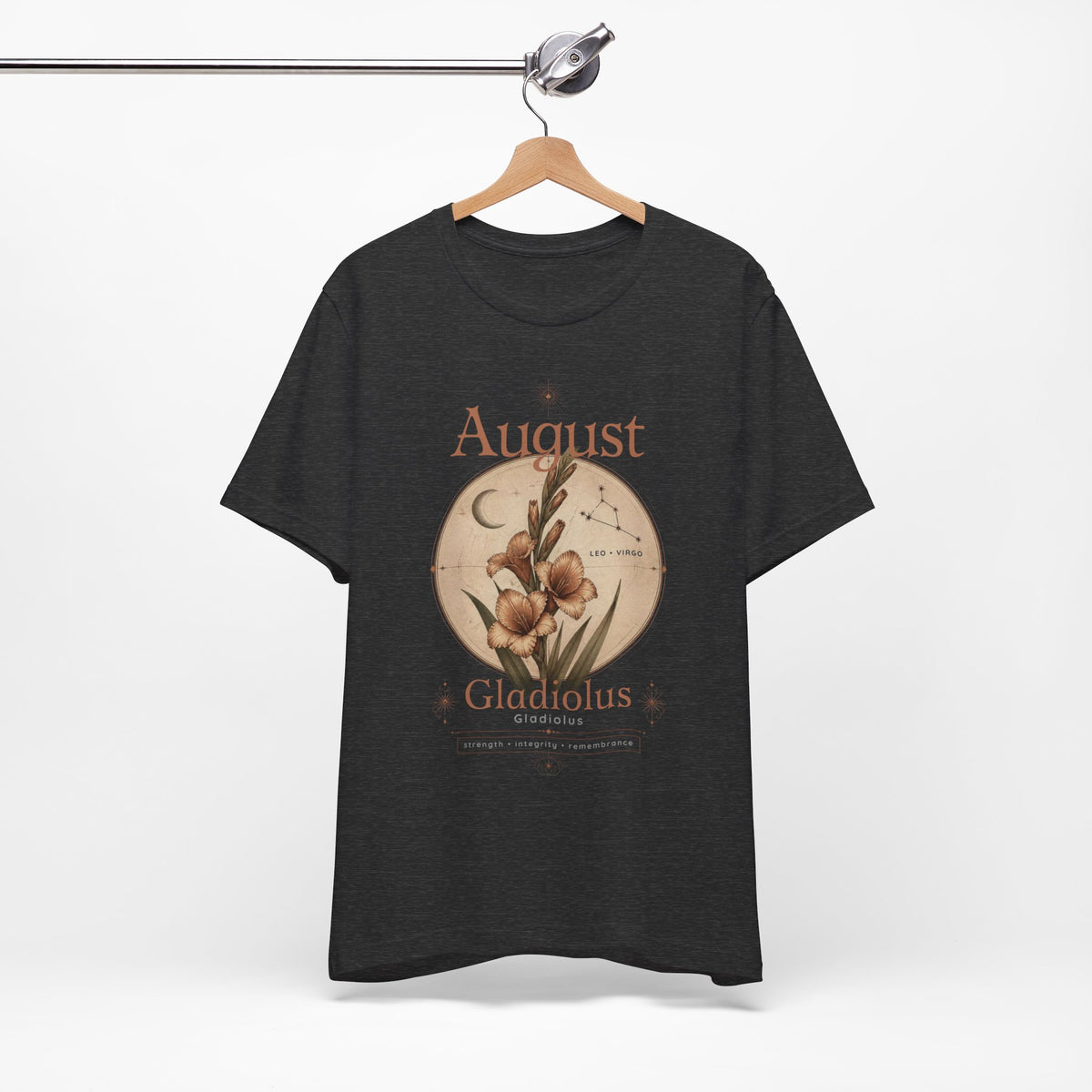 August Birth Flower Gladiolus Floral Tee