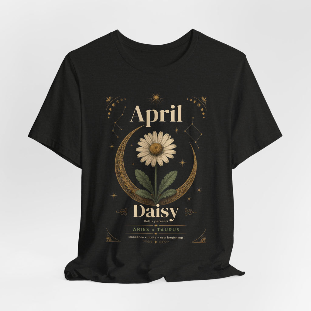 April Birth Flower Tee | Daisy Botanical Design | Birthday Gift