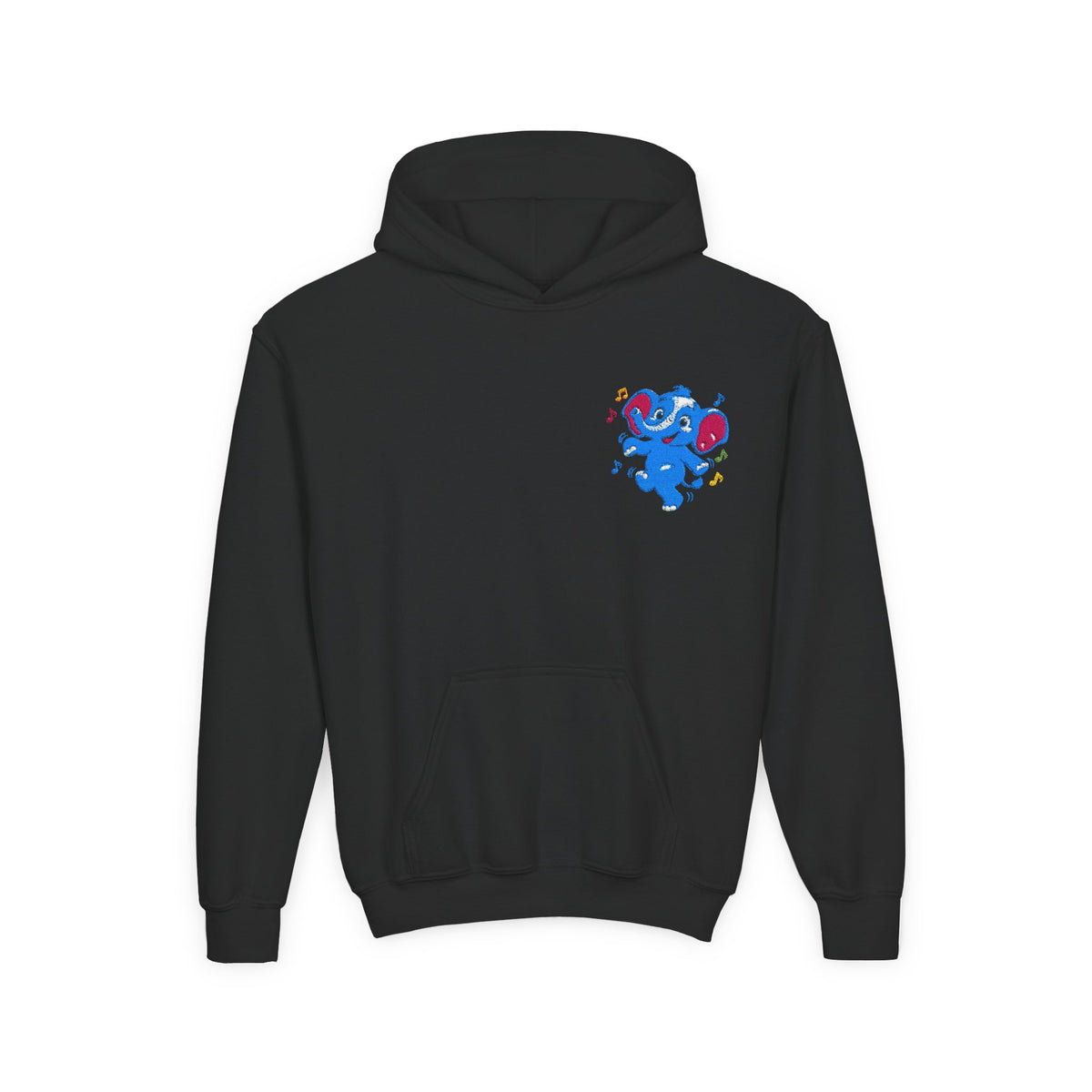 Kids Patriotic Elephant Hoodie – Blue Red USA Spirit Youth Sweatshirt