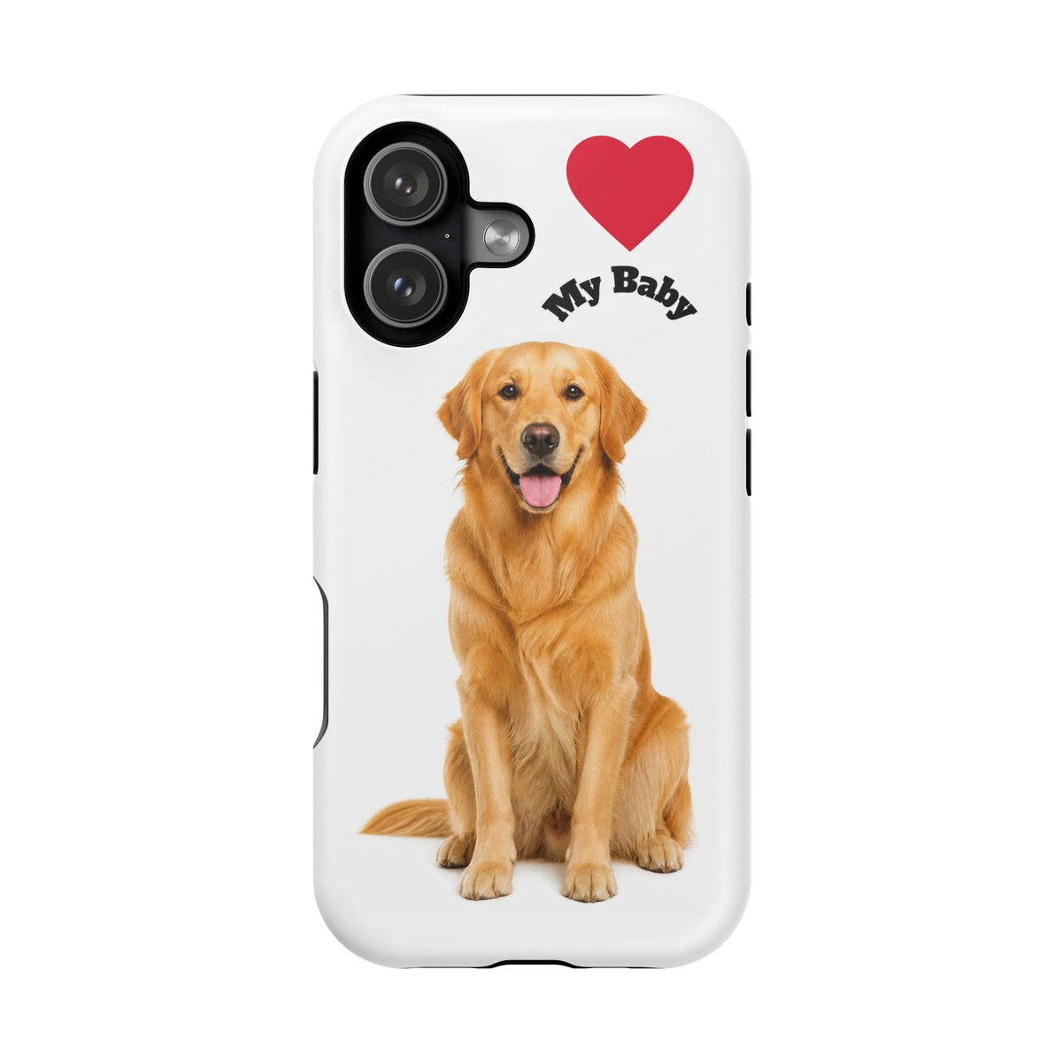 iPhone Case Golden Retriever Love | Impact-Resistant Phone Case
