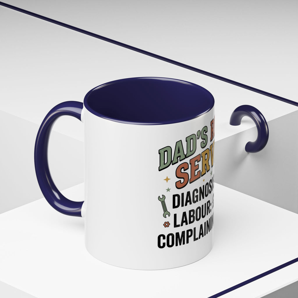 Dad's Repair Service Mug | Funny Diagnostic Labour Rate Coffee Mug