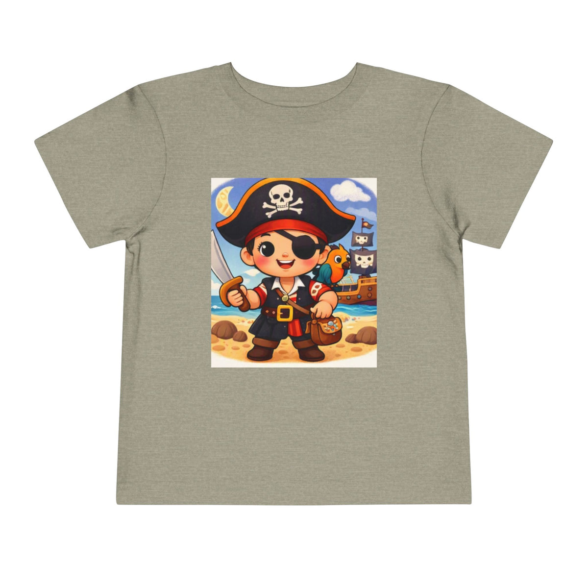 Cute Pirate Kid Ahoy Sailor Toddler Tee | Toddler Short Sleeve Tee