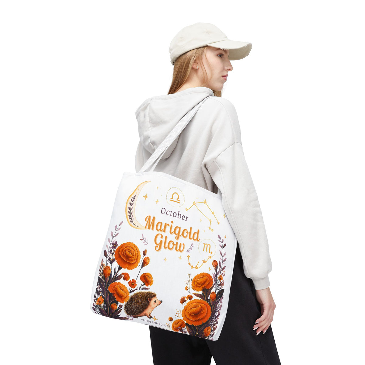 October Birth Flower - Marigold Glow Tote Bag (AOP)
