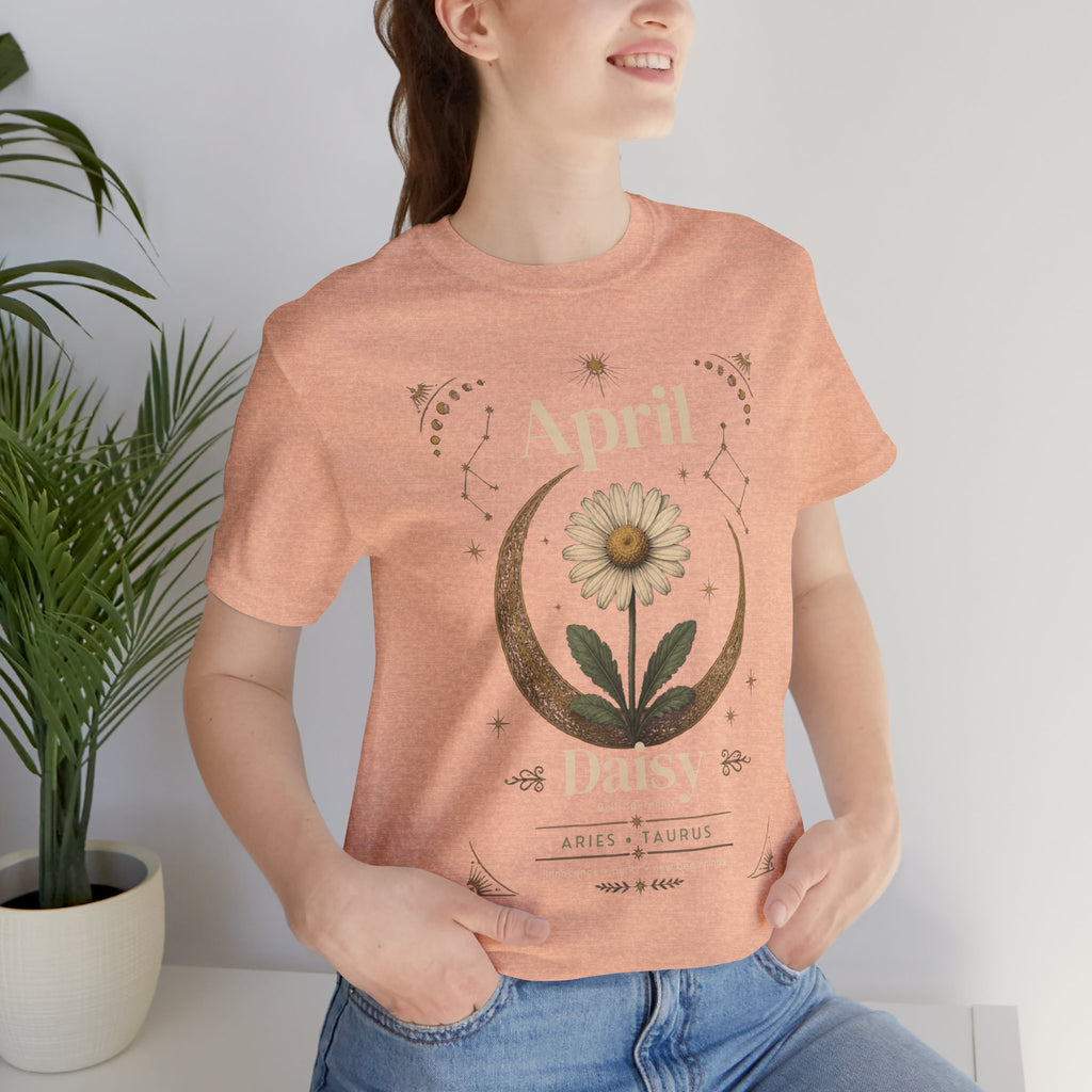 April Birth Flower Tee | Daisy Botanical Design | Birthday Gift
