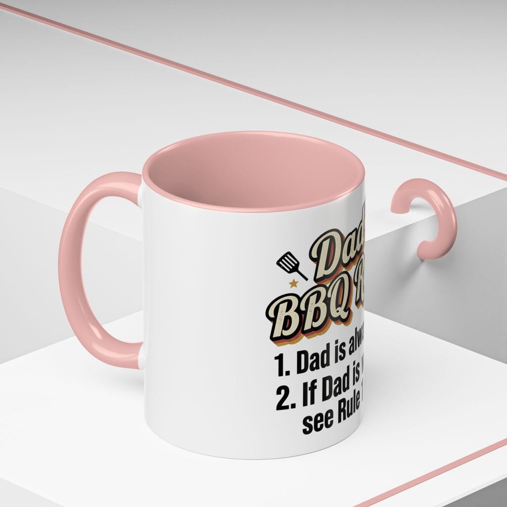 Dad's BBQ Rules Mug | 11oz or 15oz Accent Coffee Mug