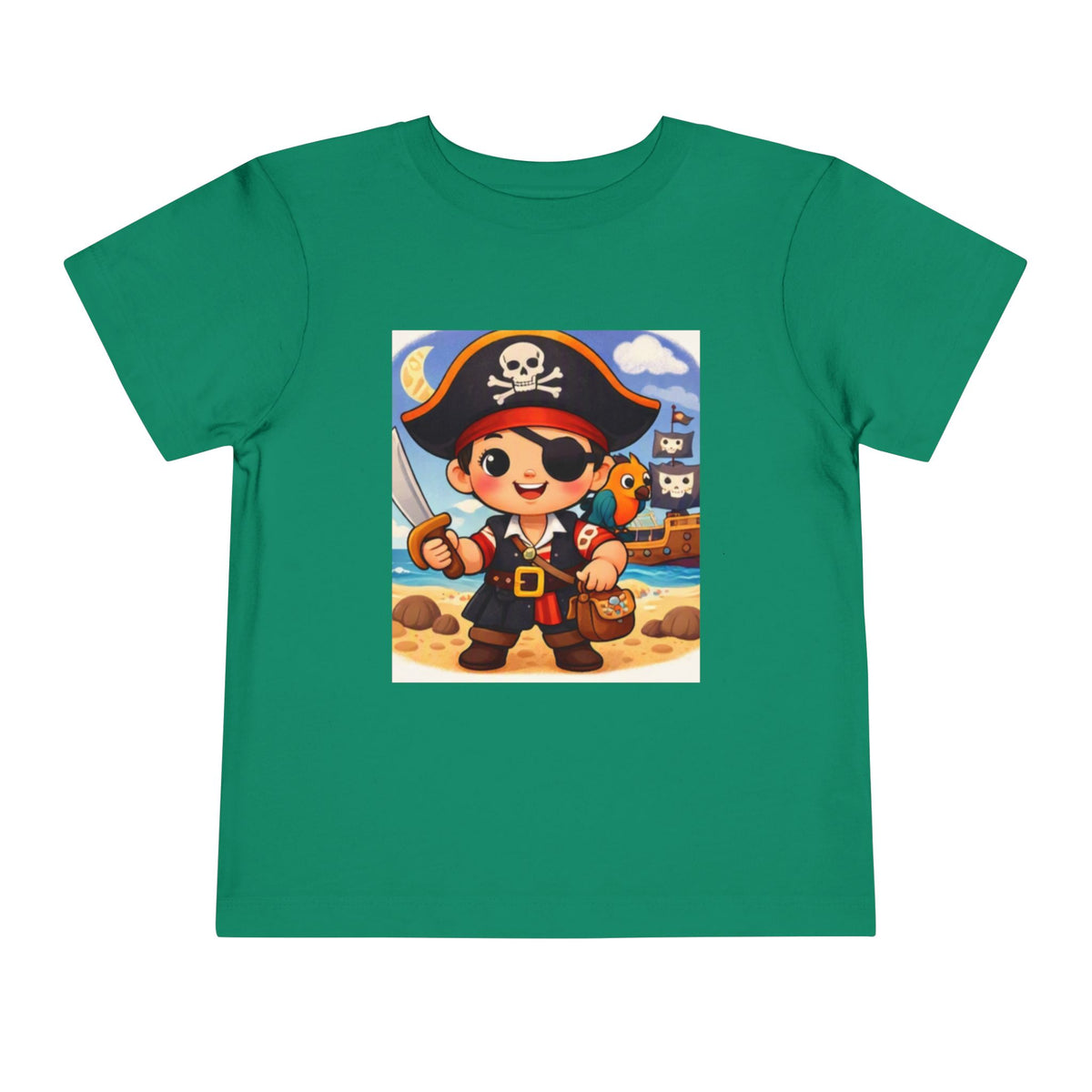 Cute Pirate Kid Ahoy Sailor Toddler Tee | Toddler Short Sleeve Tee