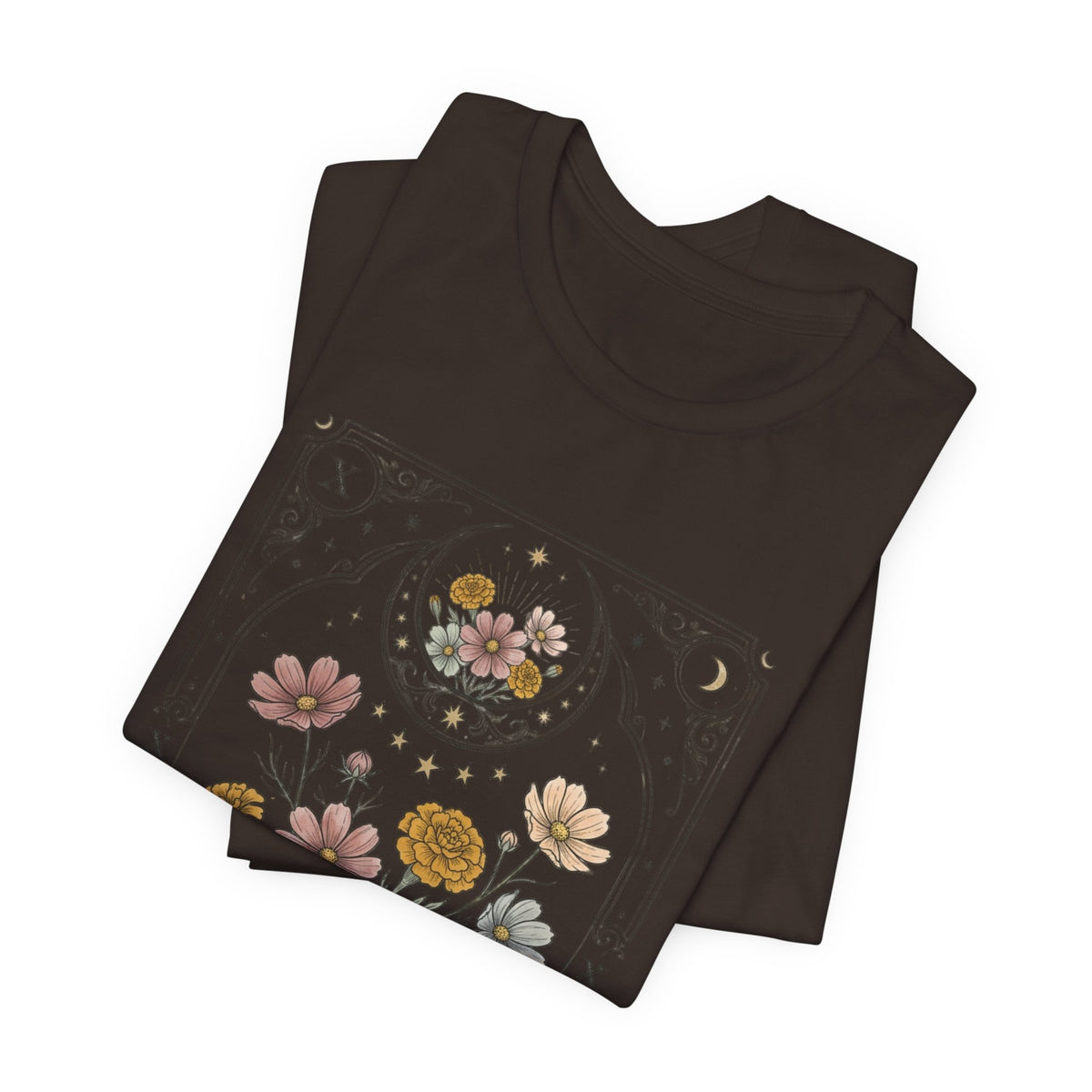 Libra & Scorpio Floral Zodiac T‑Shirt — Botanical Horoscope Tee