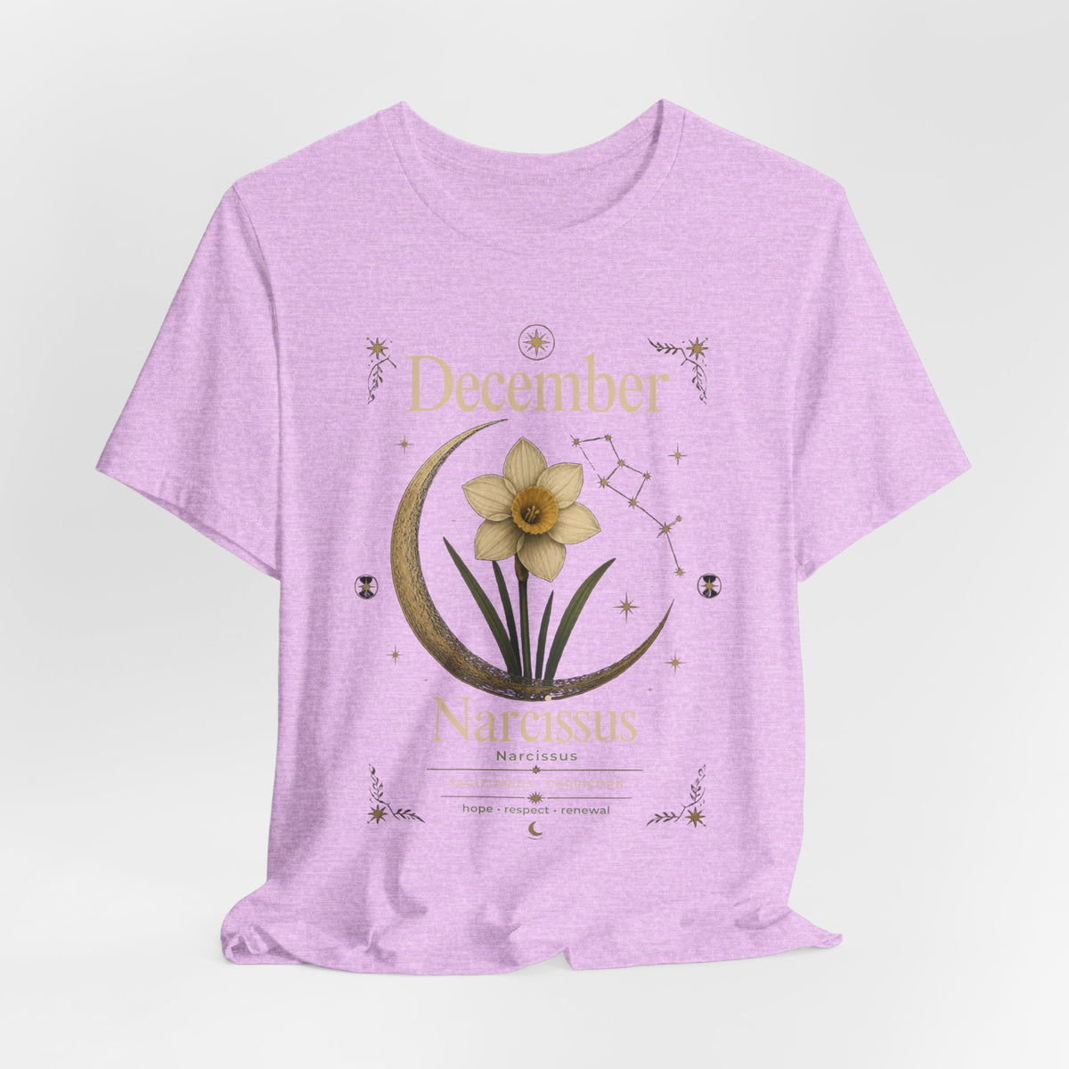 December Birth Flower - Narcissus T‑Shirt — Birth Month Flower Tee