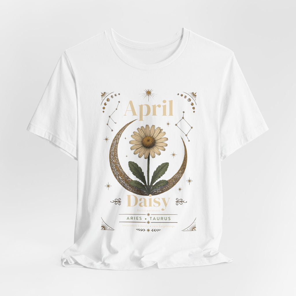 April Birth Flower Tee | Daisy Botanical Design | Birthday Gift
