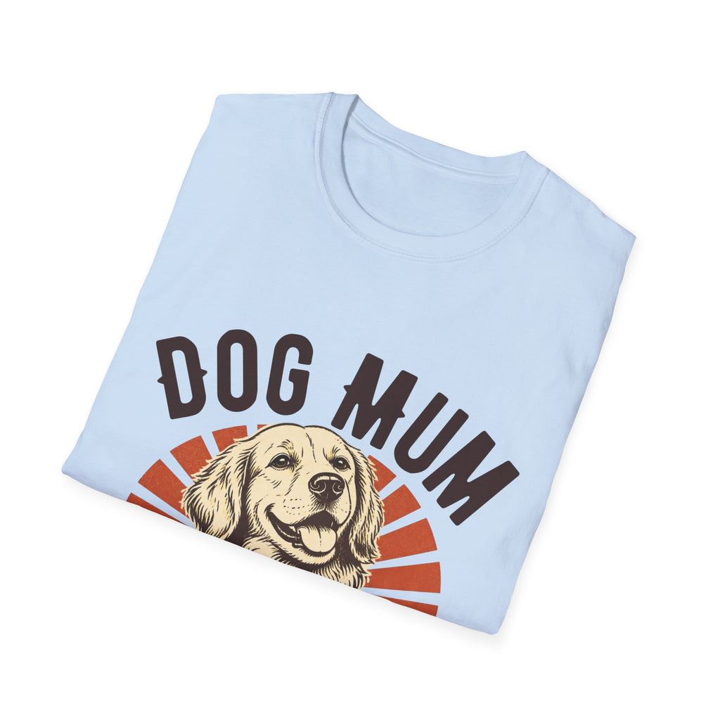 Dog Mum Raised By Paws T-Shirt | Golden Retriever Retro