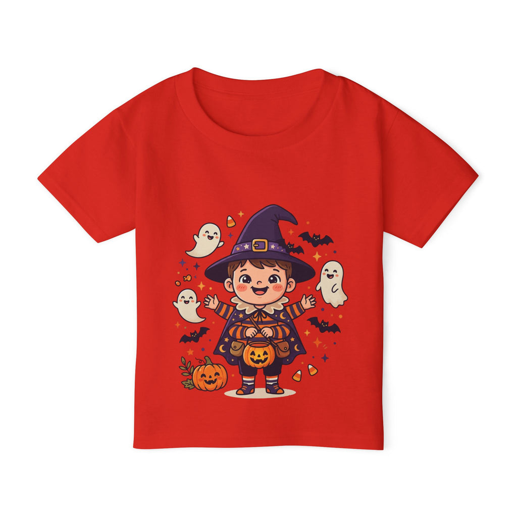 Halloween - Toddler T-Shirt — Cute Little Witch Halloween Tee with Ghosts & Pumpkins