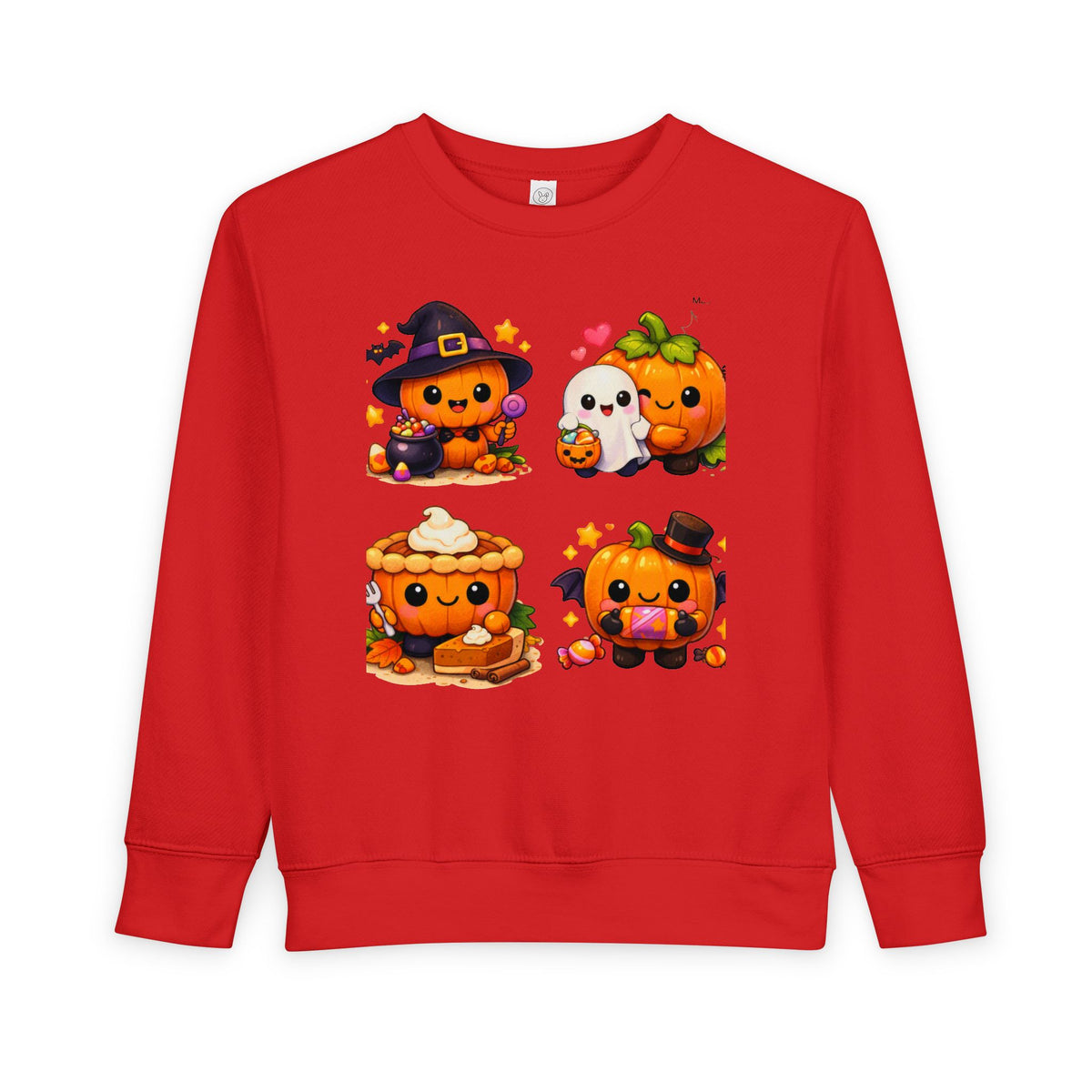 Cute Halloween Pumpkin Characters Toddler Sweatshirt | Kids Pullover