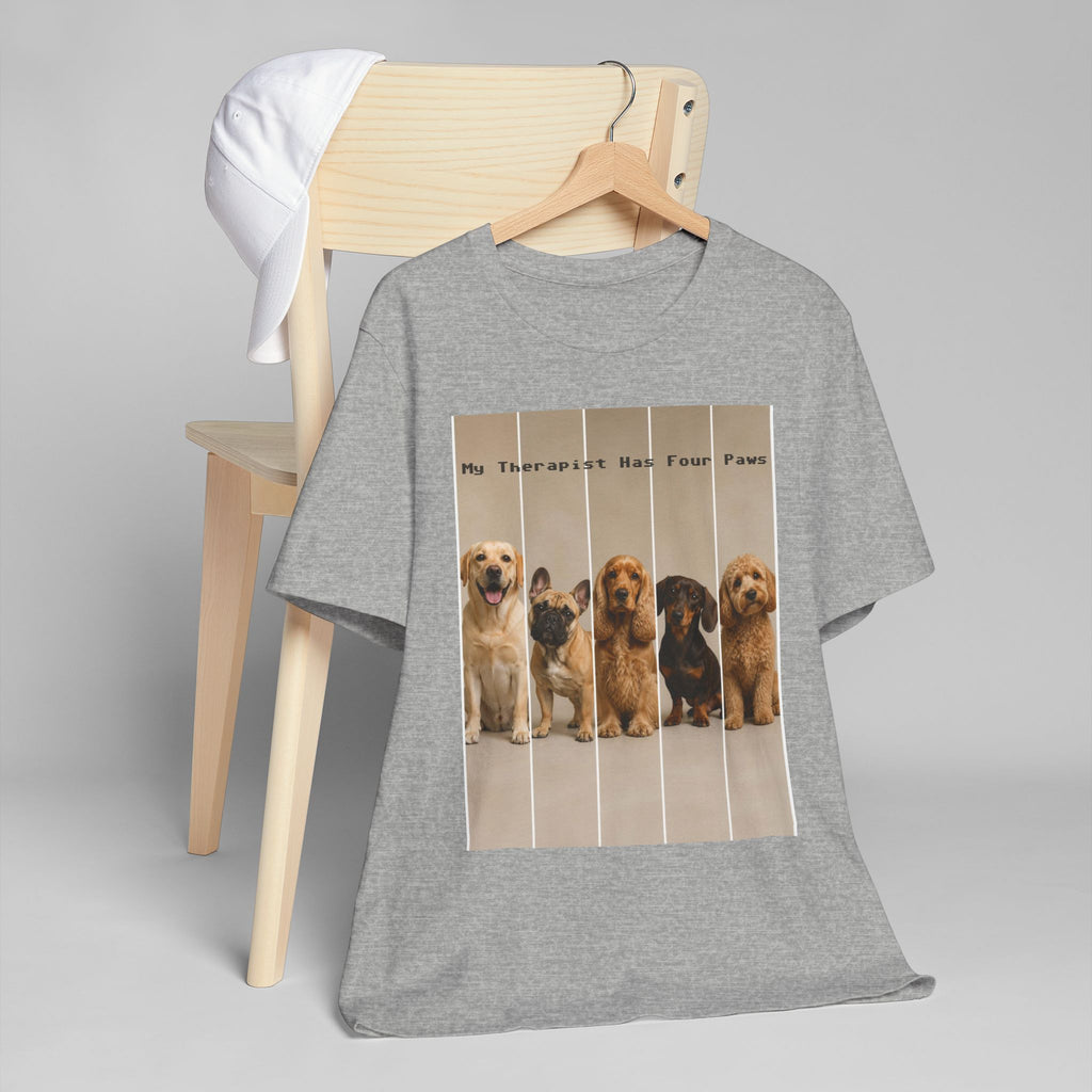 Dog Therapist T‑Shirt — "My Therapist Has Four Paws" Cute Puppy Graphic Tee