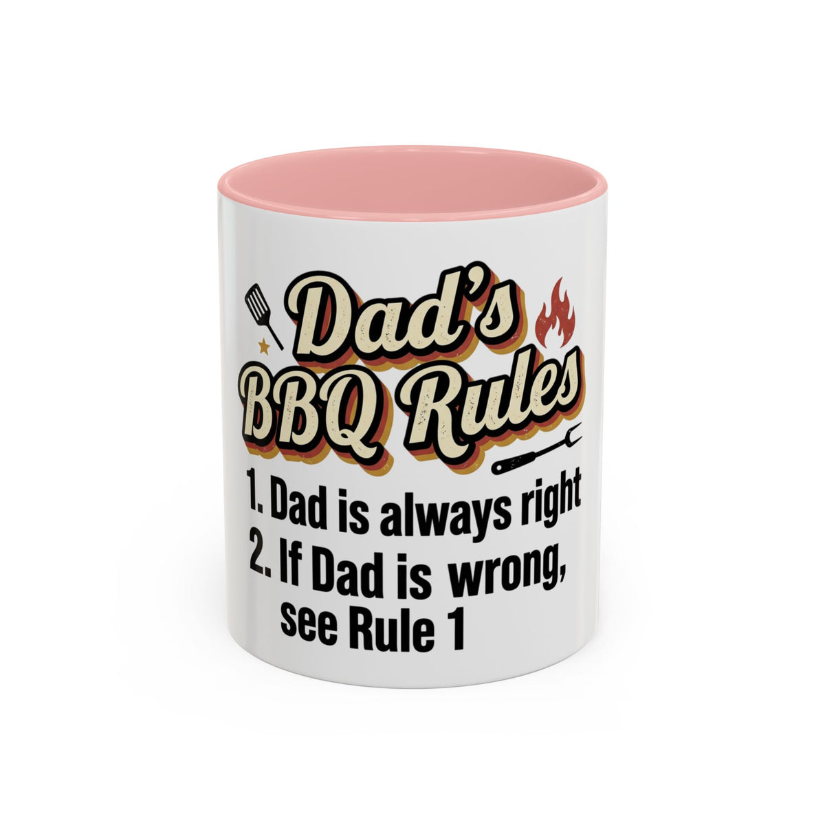 Dad's BBQ Rules Mug | 11oz or 15oz Accent Coffee Mug
