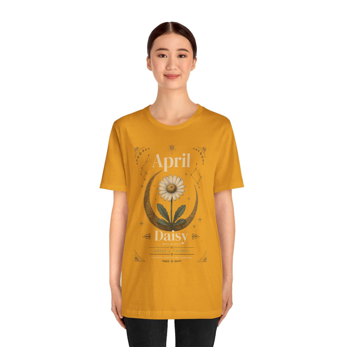 April Birth Flower Tee | Daisy Botanical Design | Birthday Gift