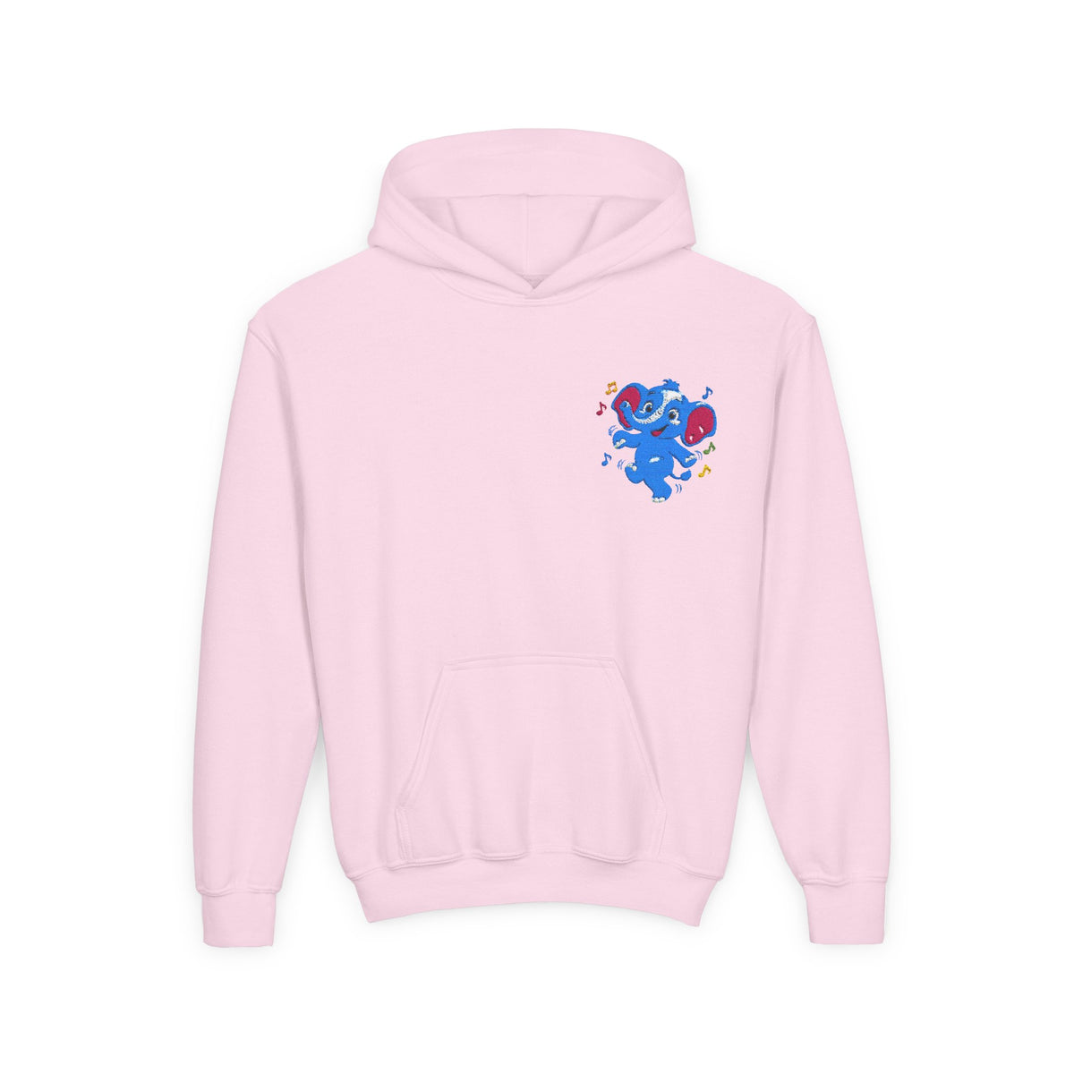 Kids Patriotic Elephant Hoodie – Blue Red USA Spirit Youth Sweatshirt