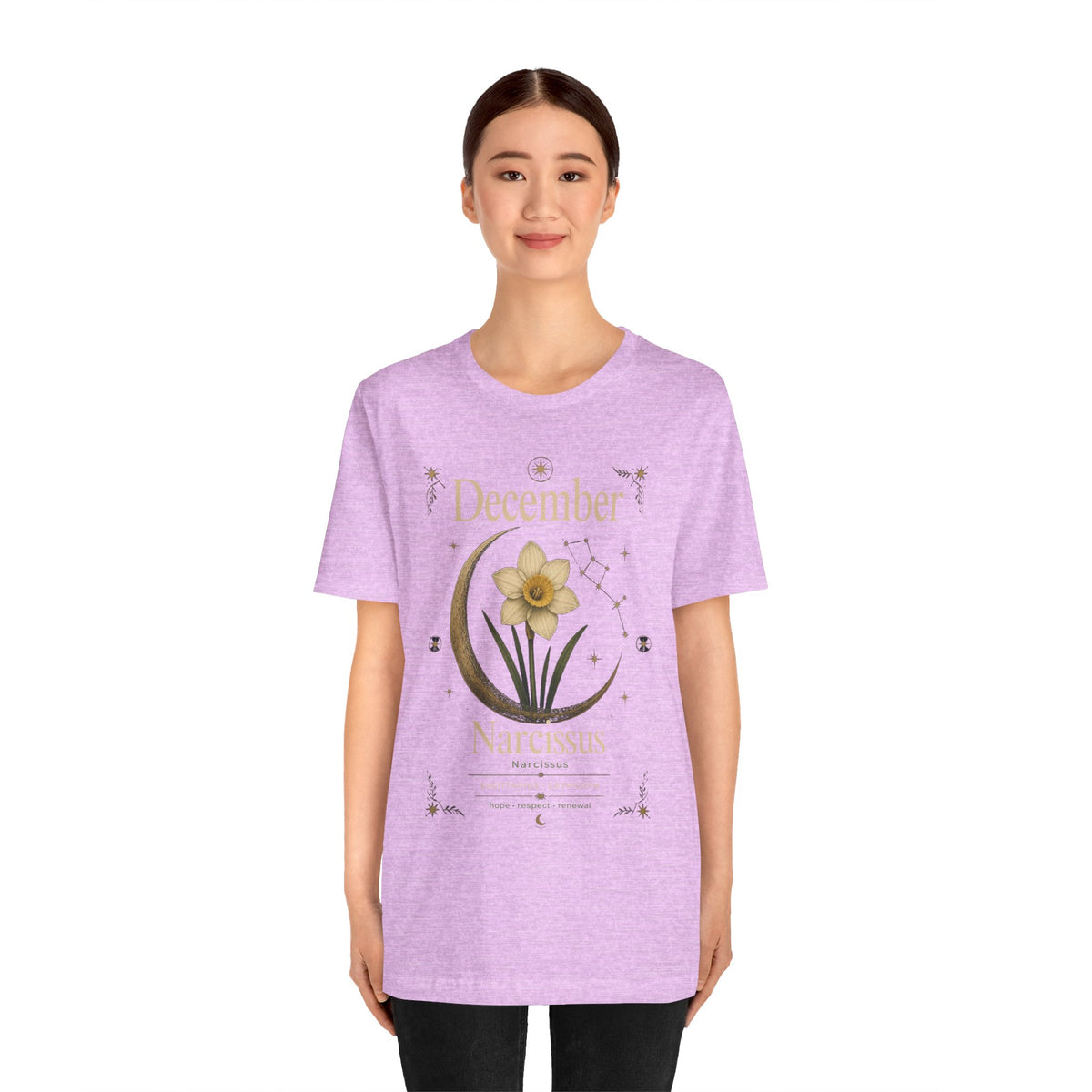 December Birth Flower - Narcissus T‑Shirt — Birth Month Flower Tee