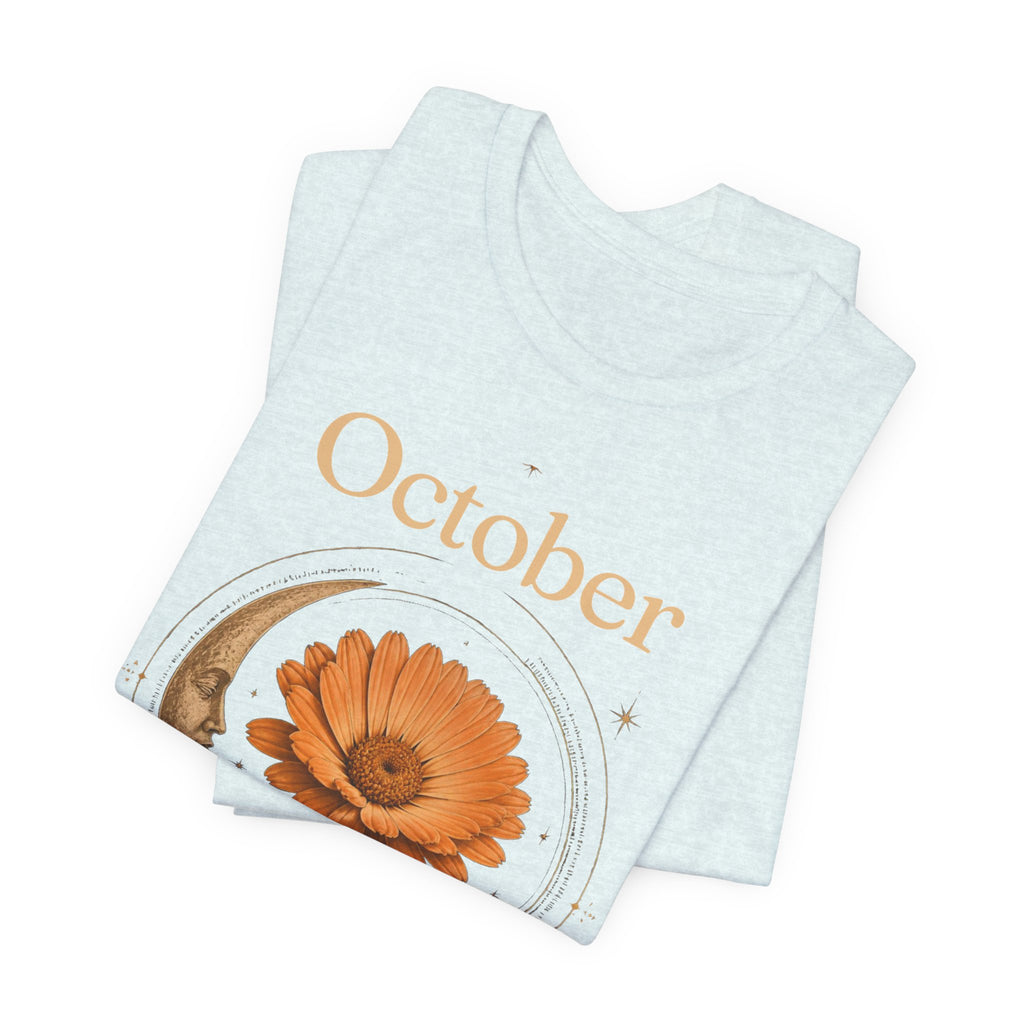 October Birth Flower Calendula T‑Shirt – Floral Birth Month Tee